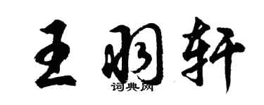 胡問遂王羽軒行書個性簽名怎么寫