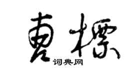 曾慶福曹標草書個性簽名怎么寫