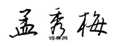 王正良孟秀梅行書個性簽名怎么寫