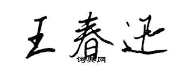 王正良王春迅行書個性簽名怎么寫