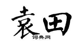 翁闓運袁田楷書個性簽名怎么寫