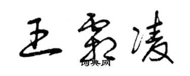 曾慶福王霜凌草書個性簽名怎么寫