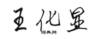 駱恆光王化顯行書個性簽名怎么寫