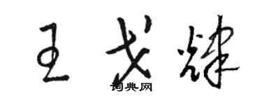 駱恆光王戈輝草書個性簽名怎么寫