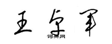 梁錦英王卓軍草書個性簽名怎么寫