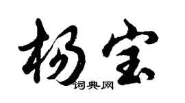 胡問遂楊寶行書個性簽名怎么寫