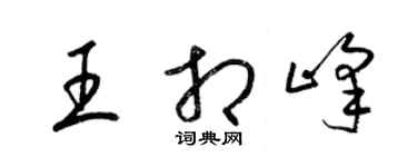 梁錦英王相峰草書個性簽名怎么寫