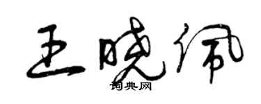 曾慶福王曉佩草書個性簽名怎么寫