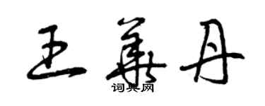 曾慶福王華丹草書個性簽名怎么寫