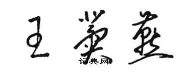 駱恆光王冀燕草書個性簽名怎么寫