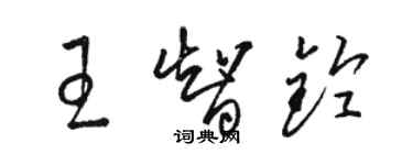 駱恆光王智鈴草書個性簽名怎么寫