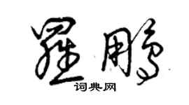 曾慶福羅鵬草書個性簽名怎么寫