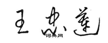 駱恆光王忠蓮草書個性簽名怎么寫