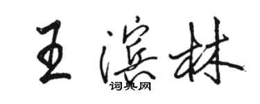 駱恆光王濱林行書個性簽名怎么寫