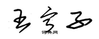 朱錫榮王寧子草書個性簽名怎么寫