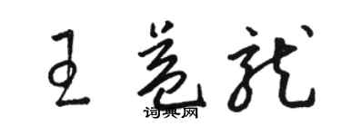 駱恆光王益龍草書個性簽名怎么寫