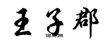 胡問遂王子郡行書個性簽名怎么寫