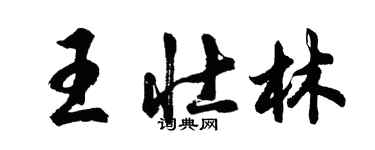 胡問遂王壯林行書個性簽名怎么寫