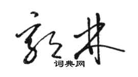 駱恆光郭林草書個性簽名怎么寫