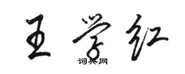 駱恆光王學紅行書個性簽名怎么寫