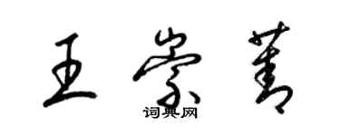 梁錦英王崇菁草書個性簽名怎么寫