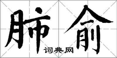 翁闓運肺俞楷書怎么寫