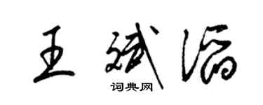 梁錦英王斌滔草書個性簽名怎么寫