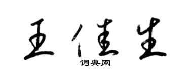 梁錦英王佳生草書個性簽名怎么寫