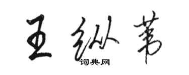 駱恆光王縱葦行書個性簽名怎么寫