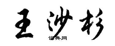 胡問遂王沙杉行書個性簽名怎么寫