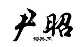 胡問遂尹昭行書個性簽名怎么寫