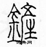 余巨力寫的硬筆篆書鏟