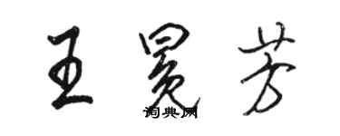 駱恆光王冕芳行書個性簽名怎么寫