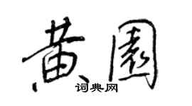 王正良黃園行書個性簽名怎么寫