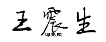 曾慶福王震生行書個性簽名怎么寫