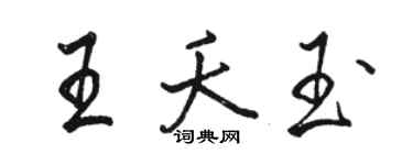 駱恆光王夭玉行書個性簽名怎么寫