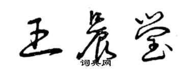 曾慶福王晨瑩草書個性簽名怎么寫