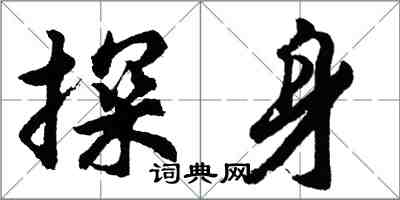 胡問遂探身行書怎么寫