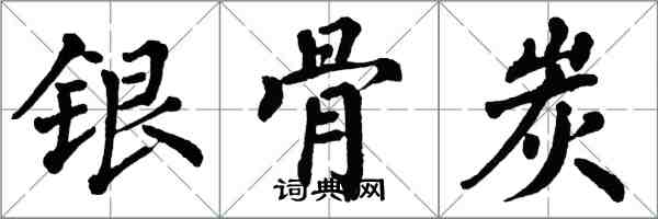 翁闓運銀骨炭楷書怎么寫