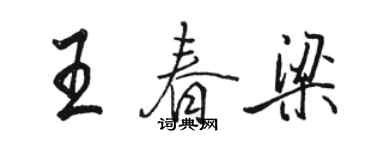 駱恆光王春梁行書個性簽名怎么寫