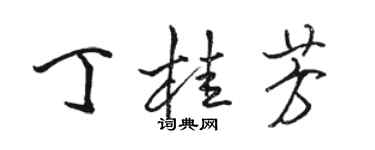 駱恆光丁桂芳行書個性簽名怎么寫