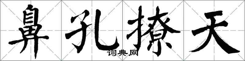 翁闓運鼻孔撩天楷書怎么寫