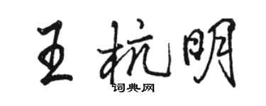 駱恆光王杭明行書個性簽名怎么寫