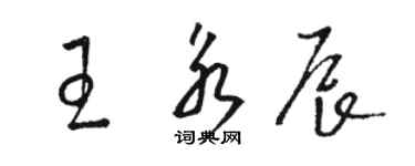 駱恆光王永辰草書個性簽名怎么寫