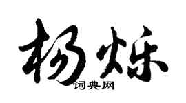 胡問遂楊爍行書個性簽名怎么寫