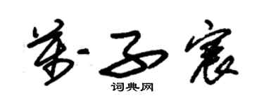 朱錫榮萬子宸草書個性簽名怎么寫