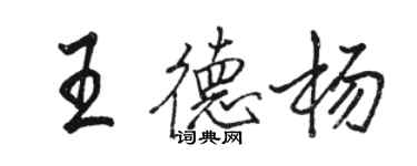 駱恆光王德楊行書個性簽名怎么寫