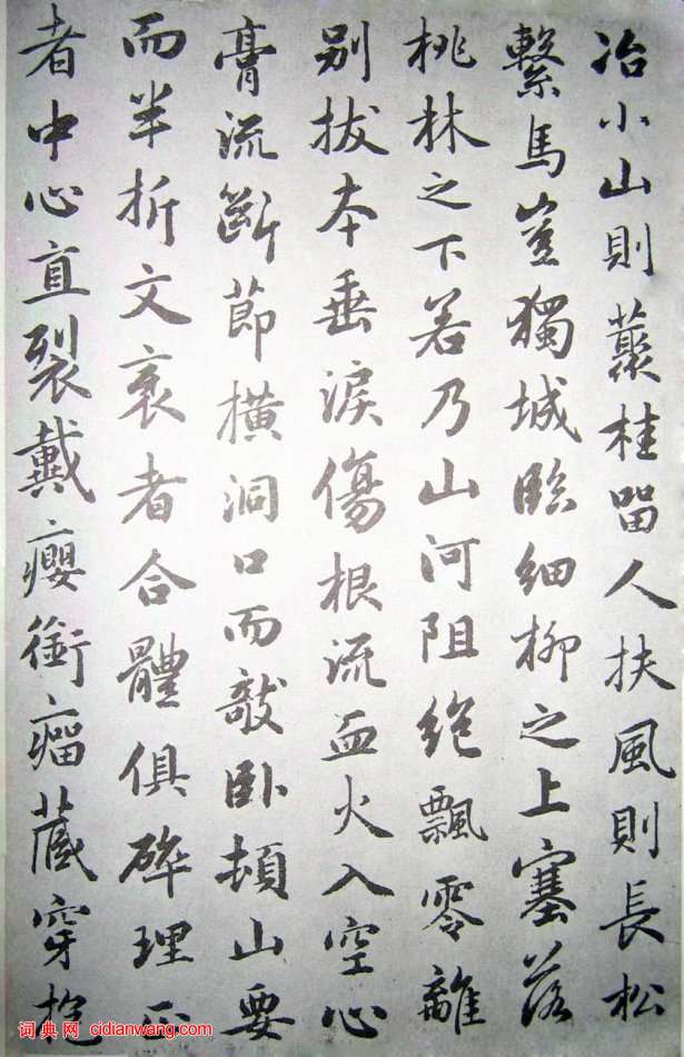 趙孟頫行書臨褚遂良《枯樹賦》