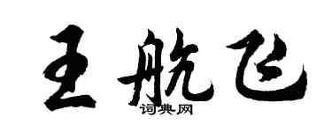 胡問遂王航飛行書個性簽名怎么寫