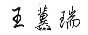 駱恆光王冀瑞行書個性簽名怎么寫